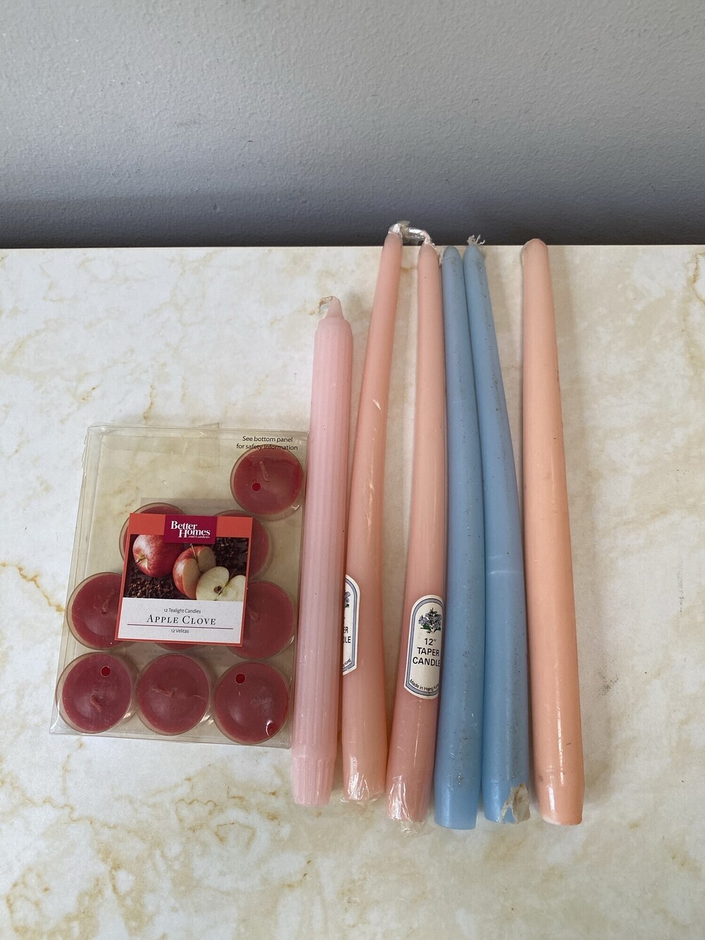 Better Homes & Gardens Apple Clove Tealights and Taper Candle Lot